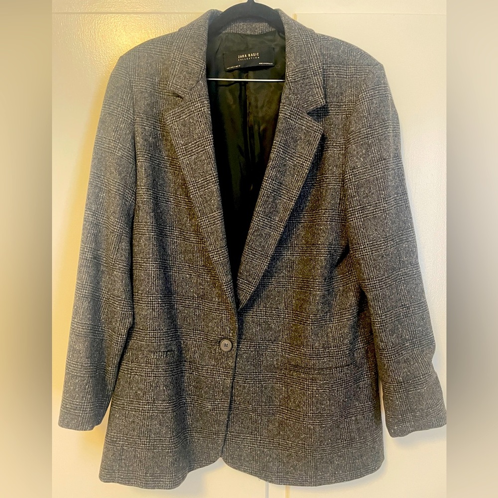 Zara Glen Plaid Blazer size small